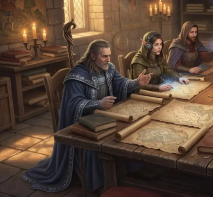 Pokój wywiadu z twórcami gry, magiczne kryształy i projekty map