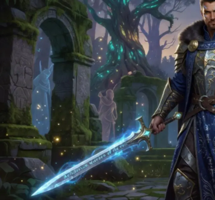 Nowi bohaterowie fantasy stojący na tle magicznej krainy